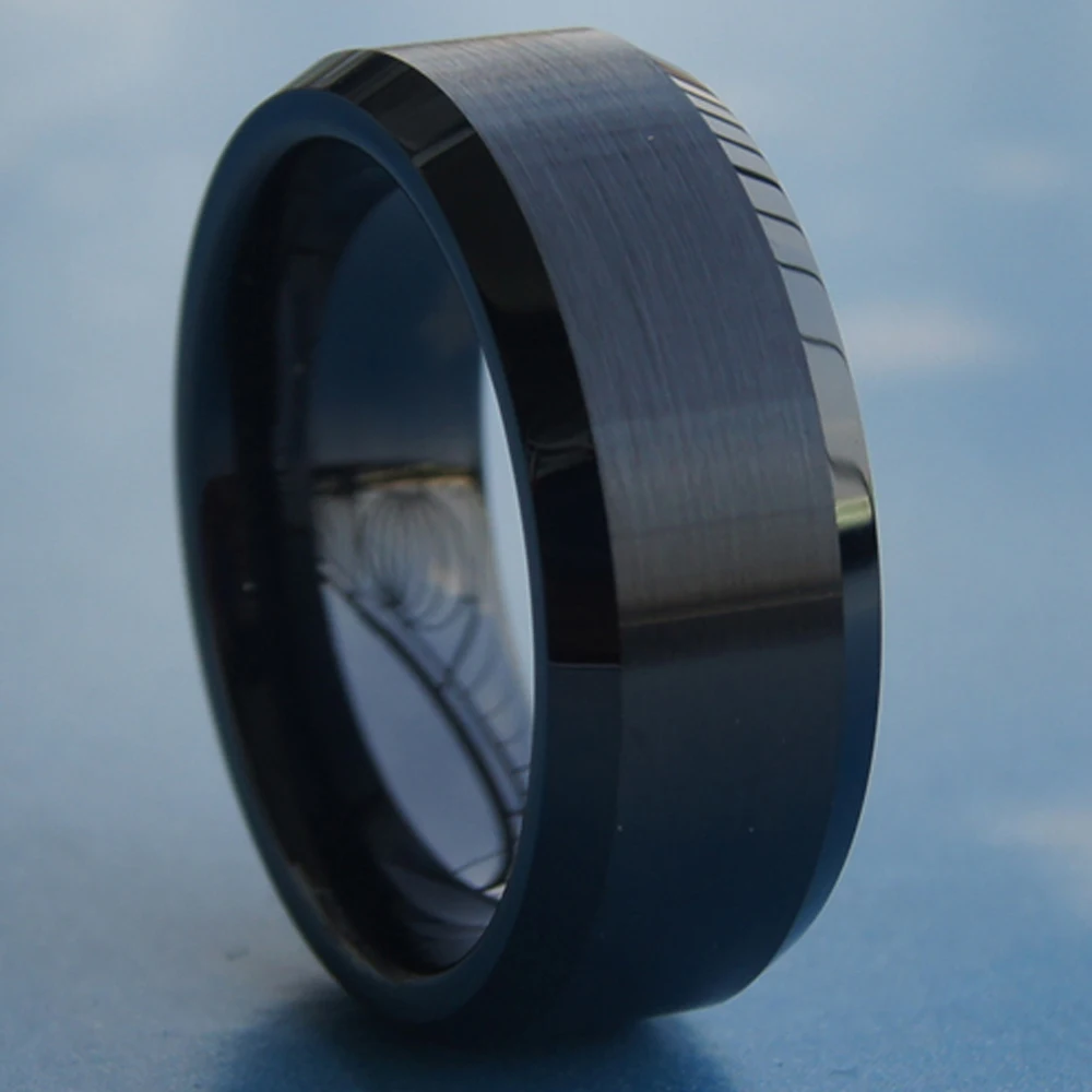 2-тонная četka / briljantan 8 mm high-tech keramički prsten, otporno na ogrebotine