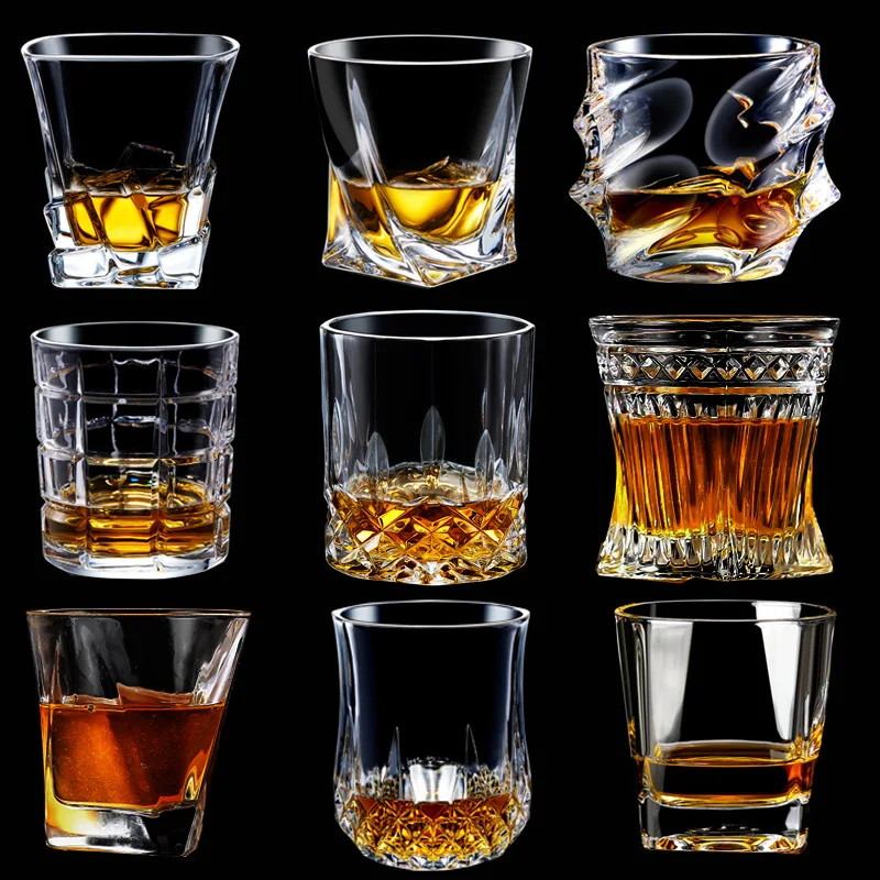 Čaša za viski, slučajnost, stilski starinski kameni čašu, бессвинцовый čašu za koktel od škotskog viskija sa бурбоном