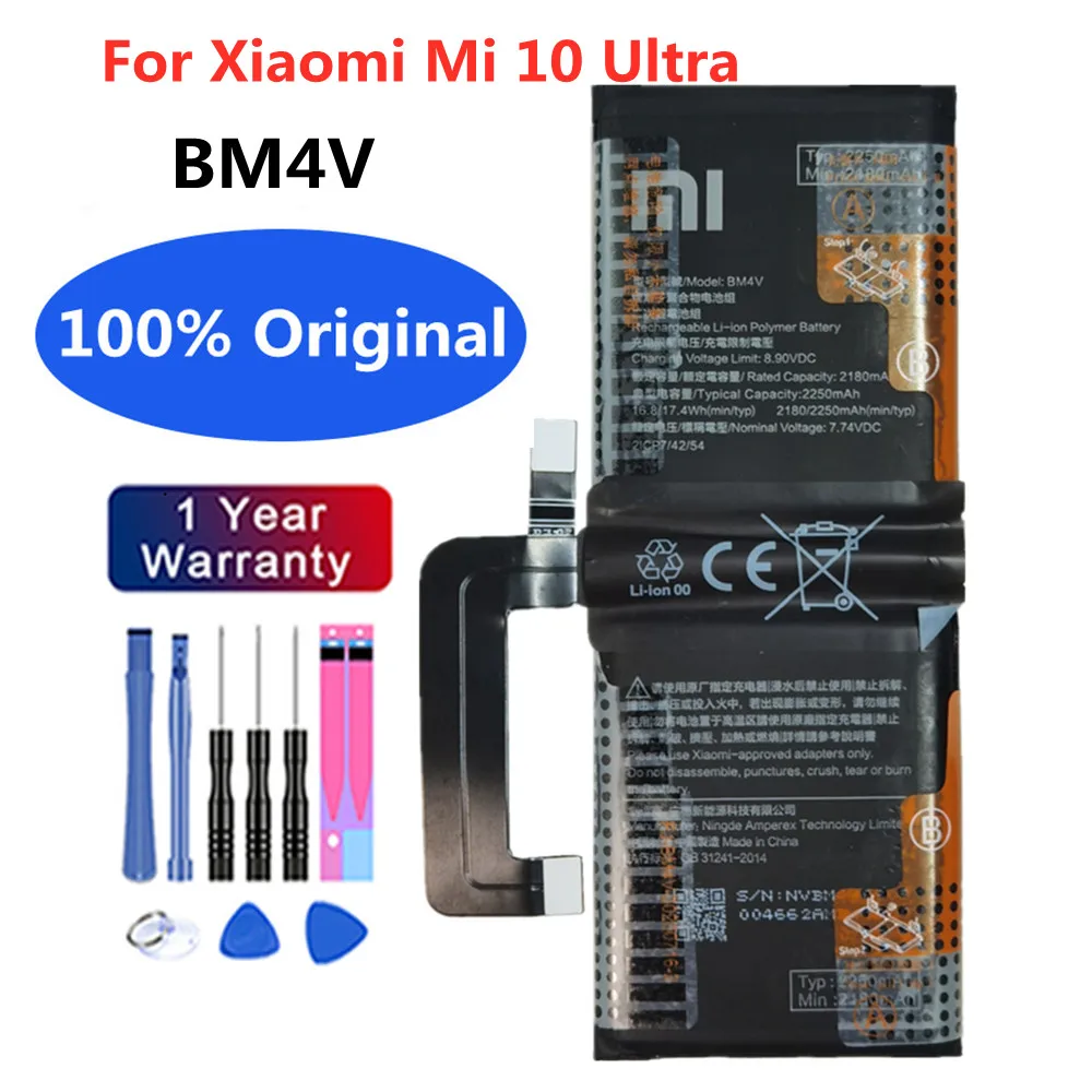 Xiao mi 100% Original Bateriju BM4V 4500 mah Za Xiaomi Mi 10 Ultra Mi10 Ultra 10Ultra BM 4V baterije Baterija telefona je + Kôd za praćenje + Alata