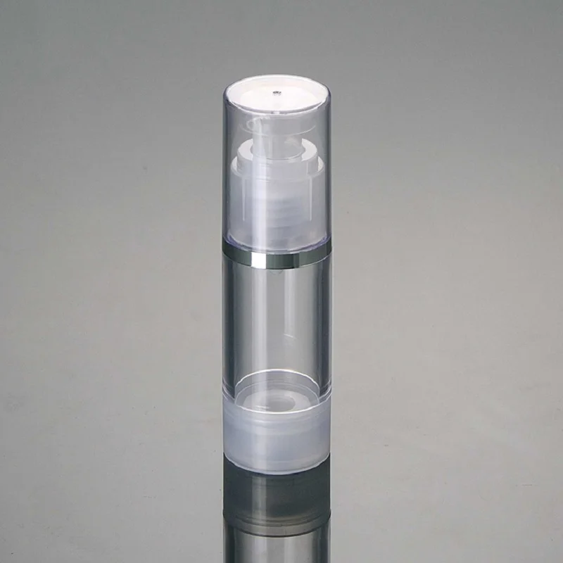 30 ml безвоздушная plastična boca s prskalice boja pumpom srebrna linija za losion / emulzija / serum / izbjeljivanje tekućem Kozmetički paket