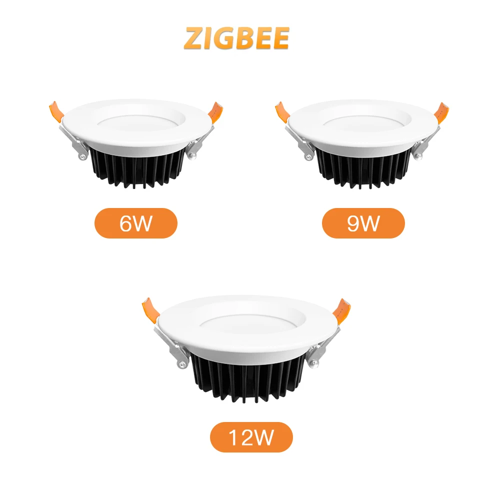 ZigBee 3,0 RGBCCT Led svjetiljka 6 W 9 W 12 W Pametan stropna svjetiljka Pro Radi s aplikacijom Alexa Echo Plus/Glas/Daljinsko upravljanje