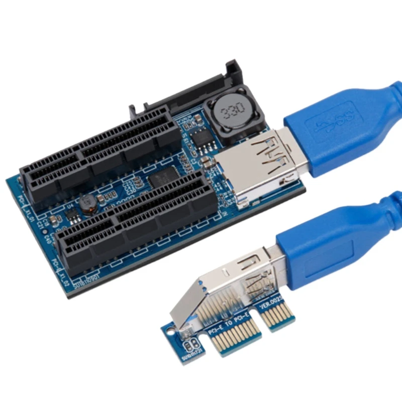 Produžni kabel PCI-E PCI E 1X na 1X Riser USB 3.0 Kabel SATA za napajanje matične ploče Utor PCI-E X1