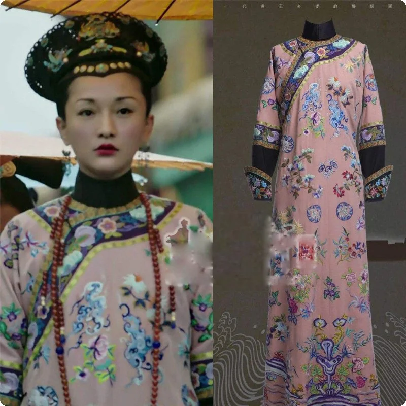 3 Dizajn Kostima carica dinastije Qing s nježnim vezom glumica Ханьфу Zhou Yingwu za televizijske drame Kraljevska ljubav Rui u palači