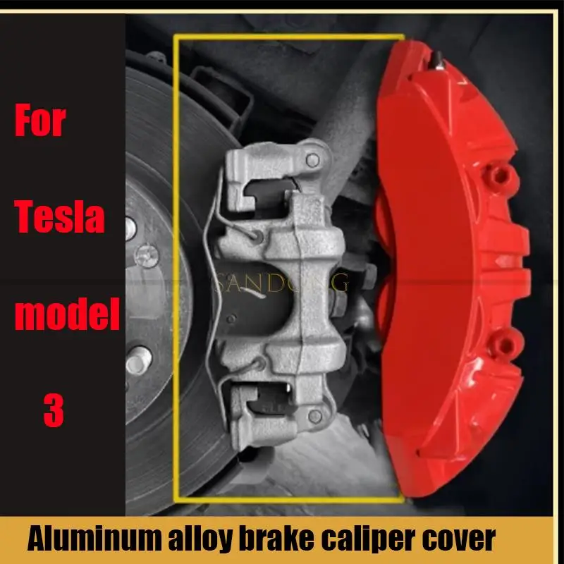 za model Tesla 3 poklopac kočnice, šestar, podna aluminijska legura, modificirana auto privatna poklopac kočnice