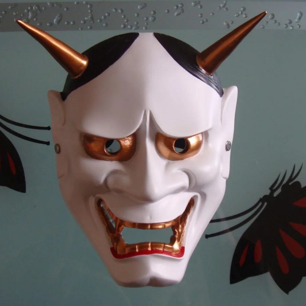 Demon Prajna Maska Od Smole Cosplay Japanski Budistički Хання Гримаса Zli Đavo Glava Božićni Karneval Užas Maska Darove Duha