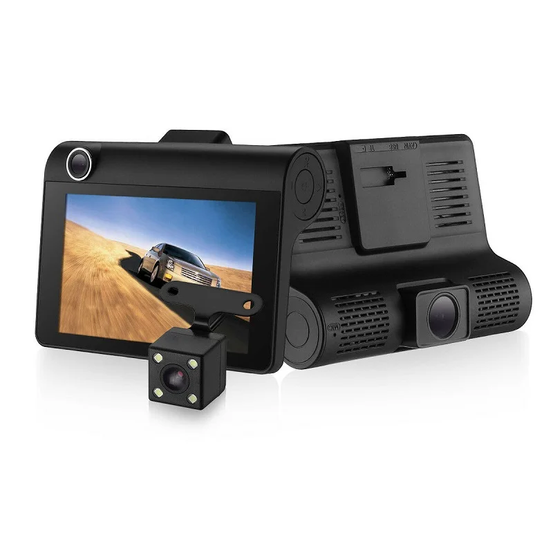 4-inčni Komplet s dva Objektiva Dash Cam Prednji G-senzor Stražnji 1080P video rekorder DVR Kamera Auto Oprema