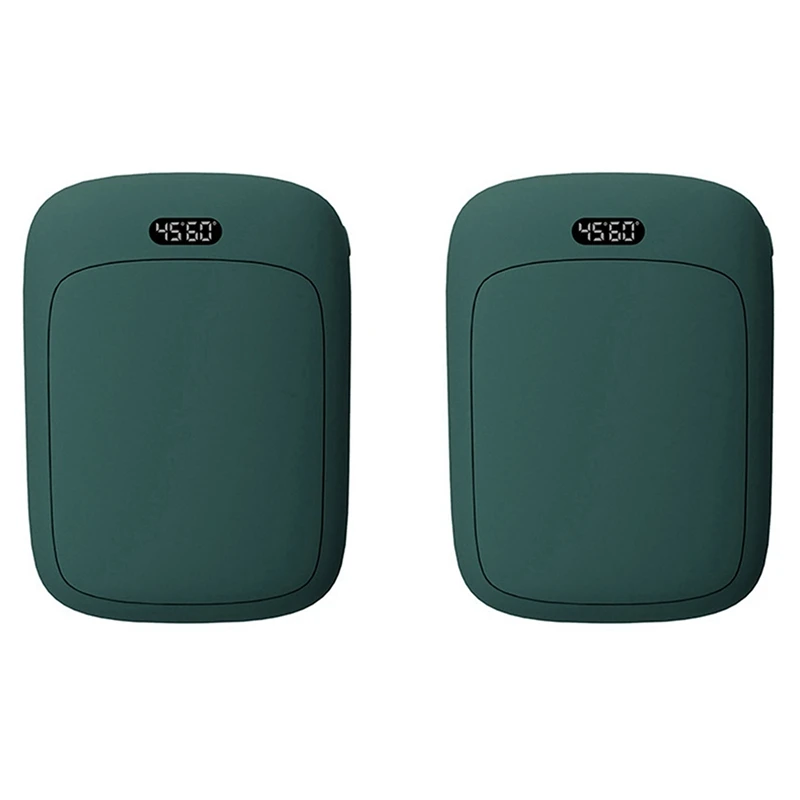 2X Punjive Grijače Za Ruke, Prijenosni USB Električna Topliji Za Ruke za Višekratnu upotrebu Džep Grijač Power Bank Za Vanjsku Zelene Boje