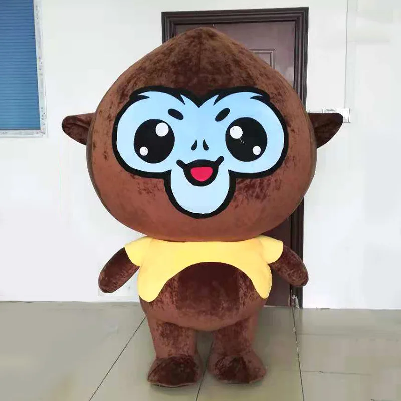 Inflatable Longtail Majmun Kostim Maskote Novi Crtani Sladak Medo Oglašavanje Cosplay Lutka Odjeća Halloween