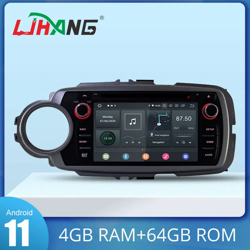 LJHANG IPS 8 Core Android 12 Auto DVD player Za TOYOTA YARIS 2012-2017 WIFI Mediji GPS Navigacija 2 Din Uređaj Stereo RDS