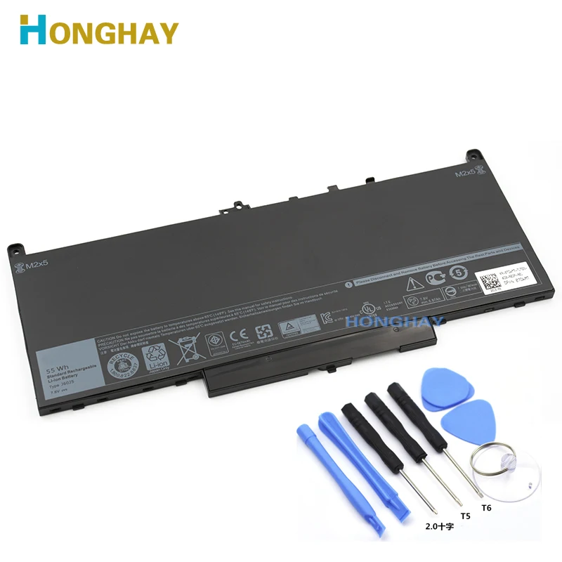Honghay Novi J60J5 Zamjenjiva Baterija Za laptop Dell Latitude E7270 E7470 J60J5 R1V85 MC34Y 242WD 7,6 V 55Wh