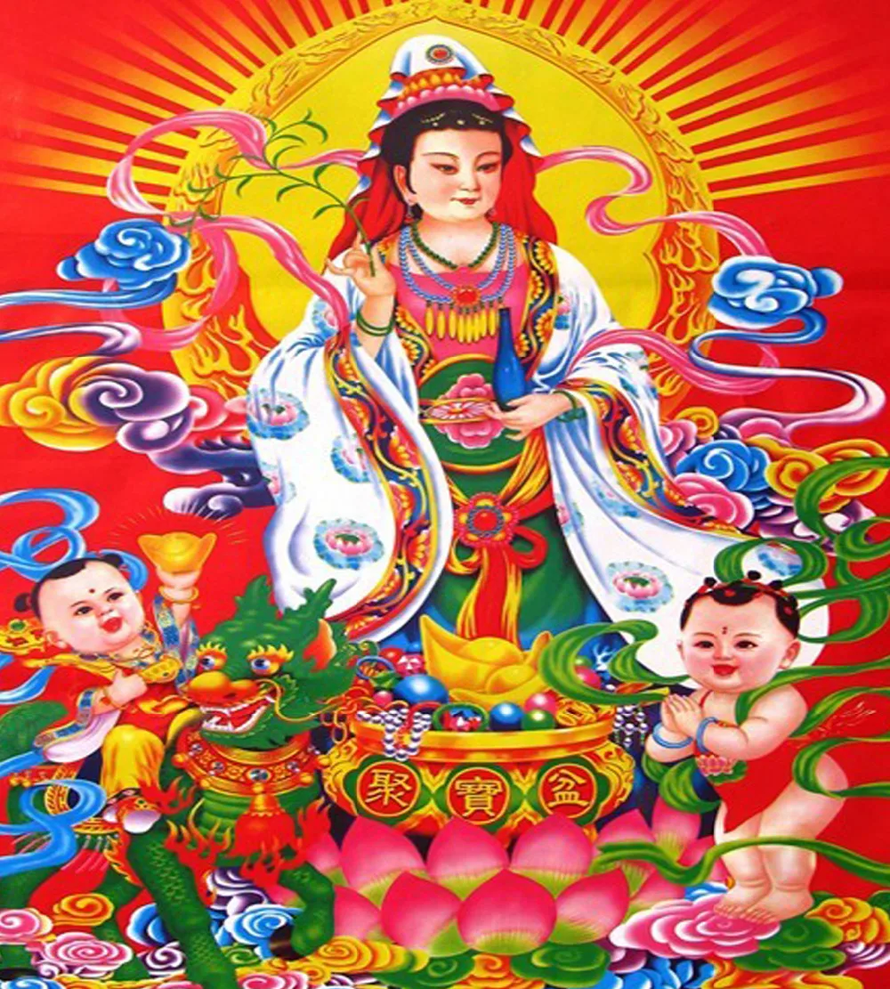 Promotivne Skupove Kukičanje 3d Novi Diy Diamond Slikarstvo Bodhisattva i dječje Mozaik Trg Pun Bušilice Slika Dekoracije Vez