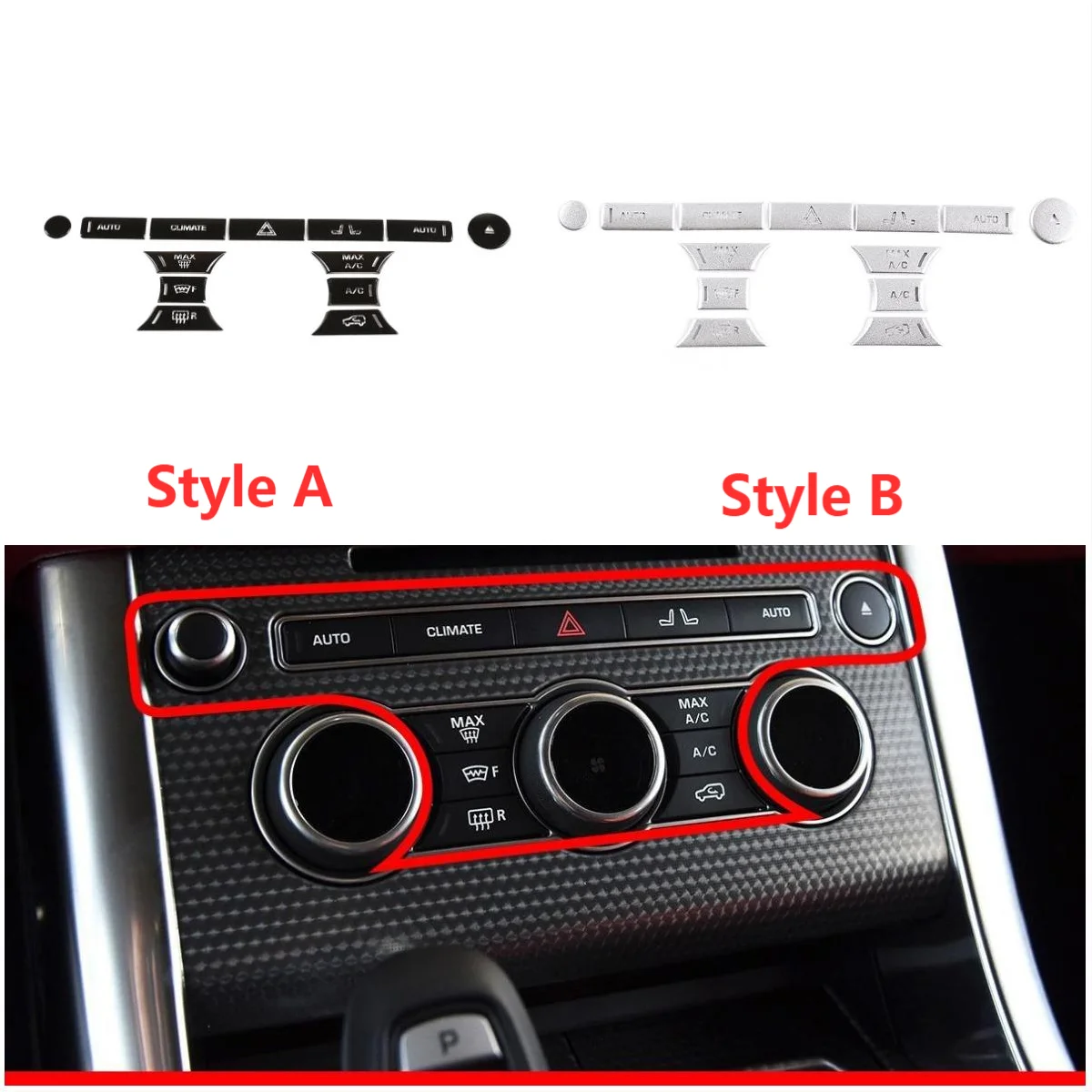 Centralno Upravljanje Tipka Za Klimatizaciju Krpa Dekorativna Naljepnica Auto-Pribora Za Land Rover Range Rover Sport Vogue 2014-17