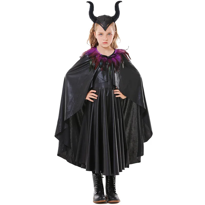 Halloween Purim Djevojke Kuma Vještica Cosplay Odijelo Za Spavanje Vještica Vještica Rog Haljina Dječji Rođendanski Poklon Маскарадное Haljina