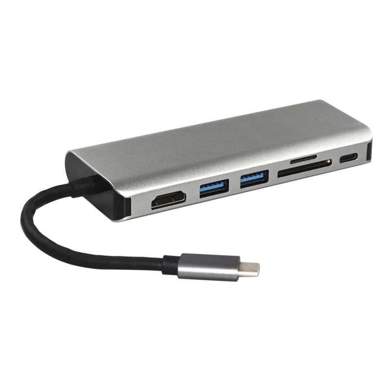 Priključne stanice Type C 7 u 1 Multifunkcionalni HUB-USB produživač C S HDMI-Kompatibilni adapter RJ45 USB3.0 Kabel razdjelnik