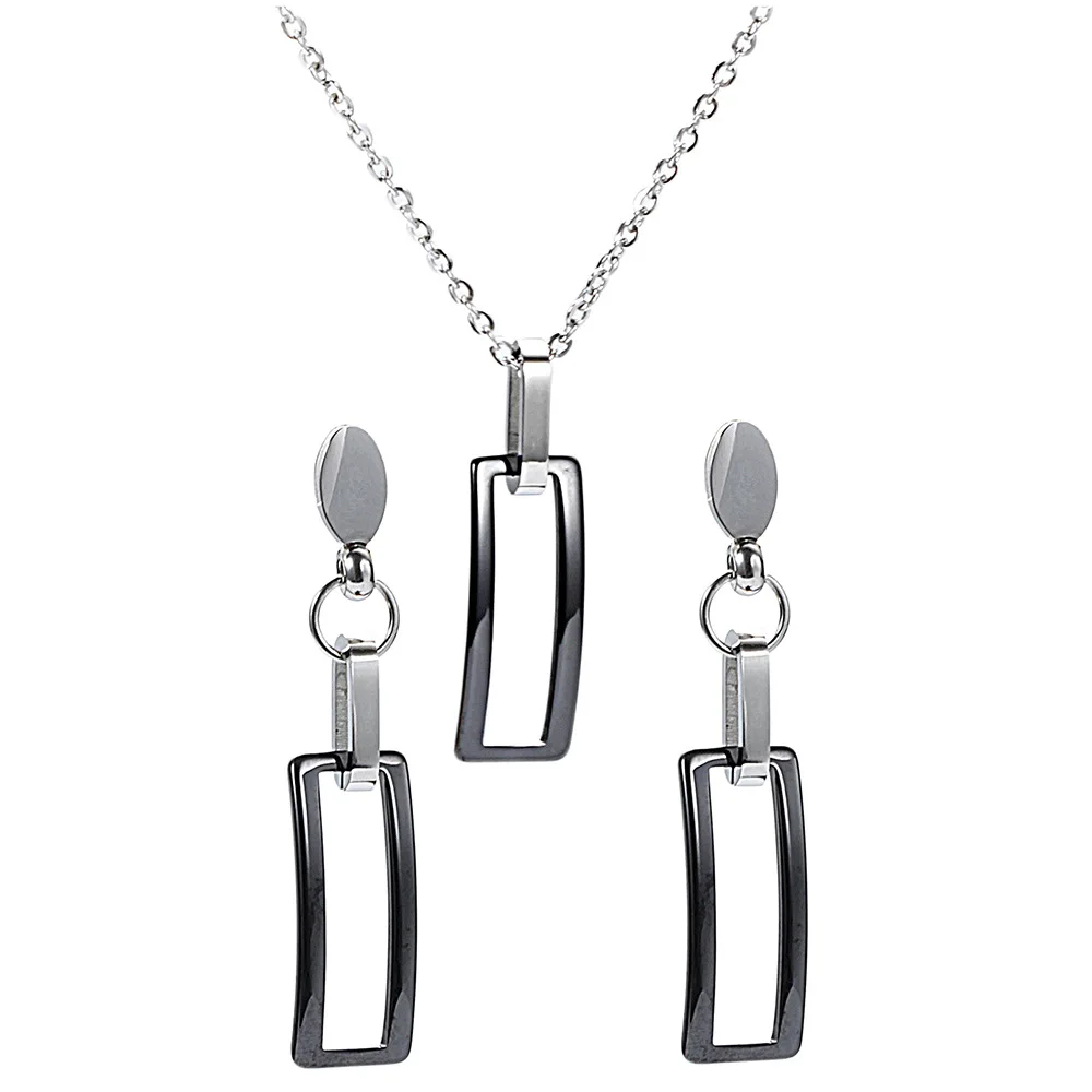 Klasicni ogrlica od nehrđajućeg čelika Jednostavnih geometrijskih naušnice se Koriste za veleprodaju ženski luksuzni nakit setovi
