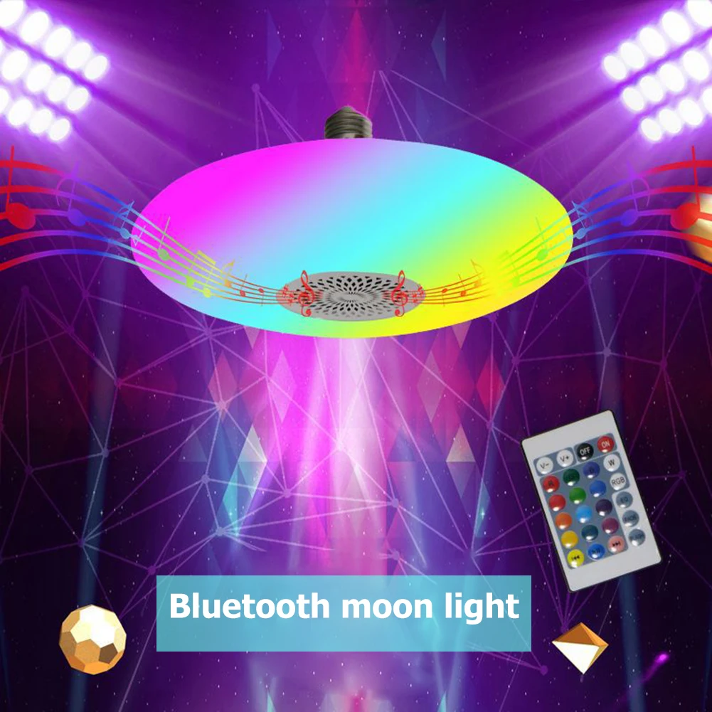 Bluetooth-hrvatski Glazbeni žarulja Stropni lampe RGB Praktičan daljinski Upravljač Šarene Svjetla 30 W Velika Osvijetljena površina