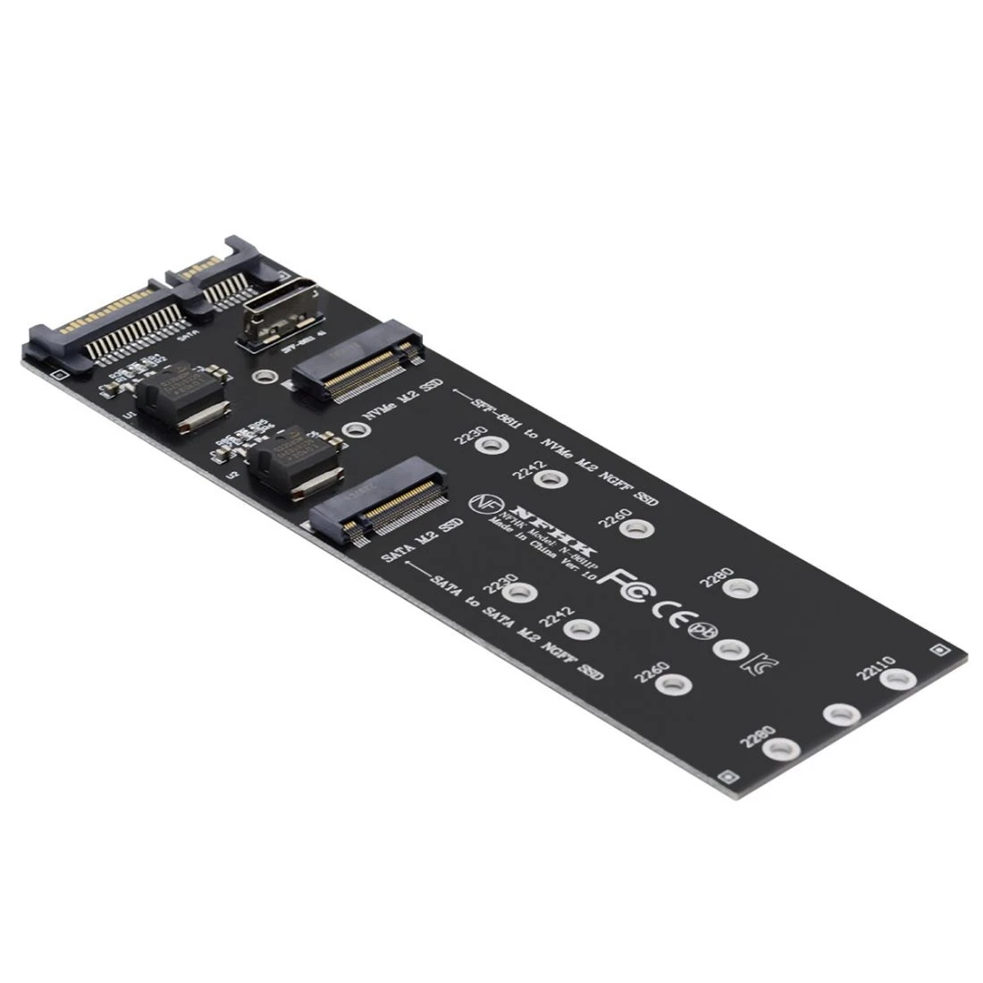 Jimier M. 2 SSD SATA ＆ Adapter SFF-8611, NVME PCIe SSD za Oculink SFF-8611 ＆ NGFF SATA SSD za adapter za SATA za matične ploče
