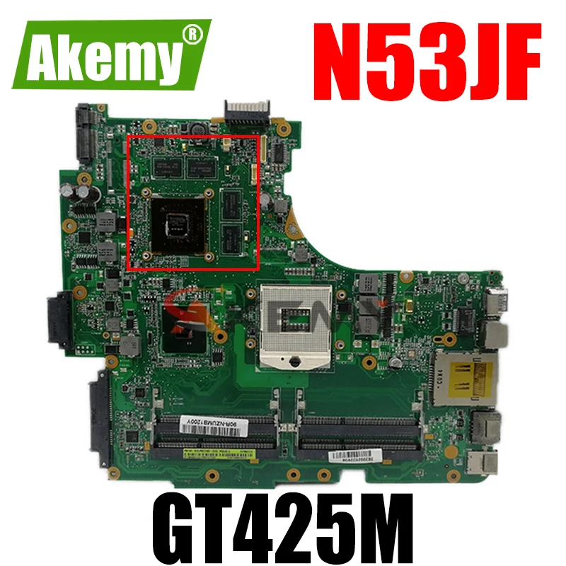 Akemy N53JF naknada Za Asus N53J N53JN N53JG N53JF N53JL matična ploča laptop Testovi rade 100% original W/GT425M