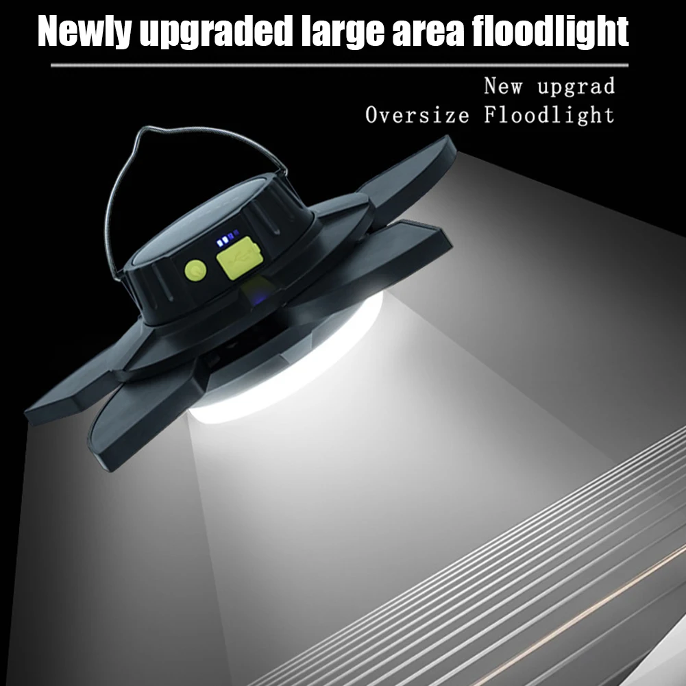Prijenosni LED Svjetiljka Za Kampiranje USB Solarno Punjenje Noćni Tržište Svjetlo 2000LM Snaga Zaslon Vanjski Marširati Svjetiljku oprema