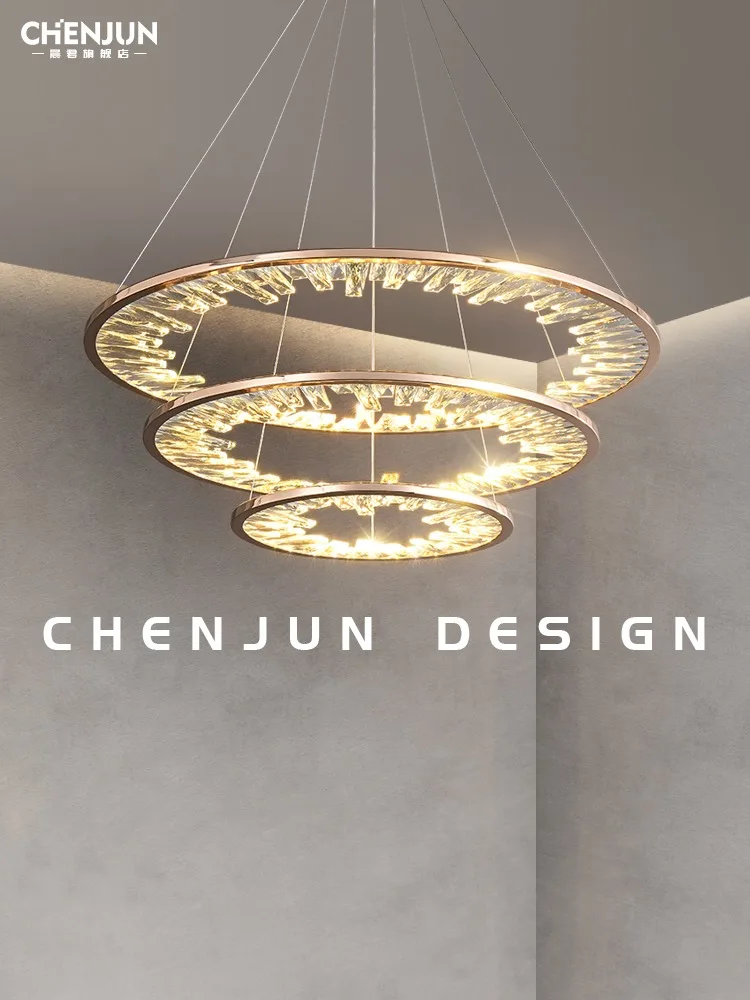 Svjetlo luksuzna kristalnim lusterima dnevni boravak blagovaonica lampa jednostavan moderan sobe glavna žarulja kreativni dizajn sens lampa