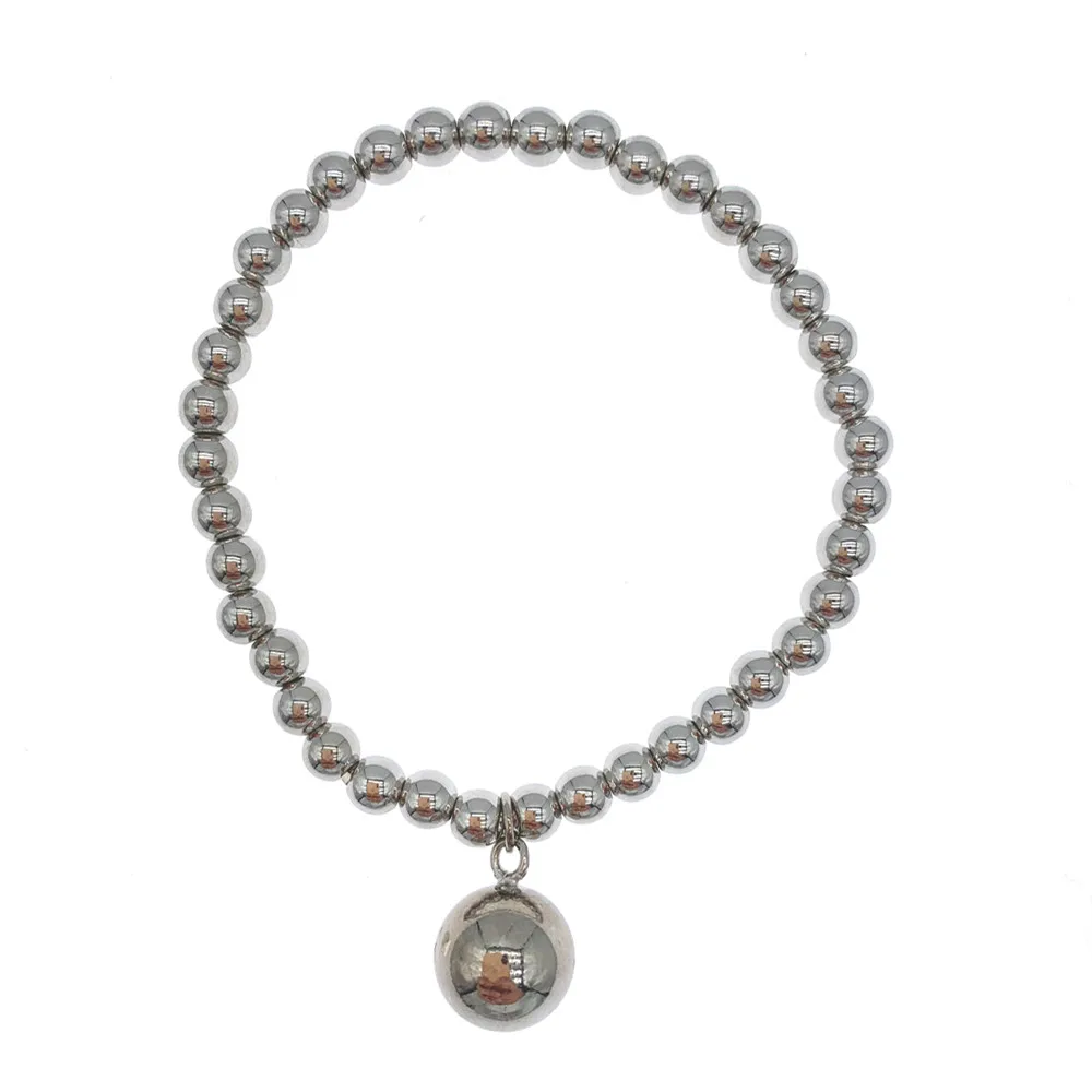5 mm Perle Od Nehrđajućeg Čelika Rastezljiva Narukvica Jedan Jednostavan Шариковым Šarm Za Žene i Djevojčice Darove 7,5 Cm
