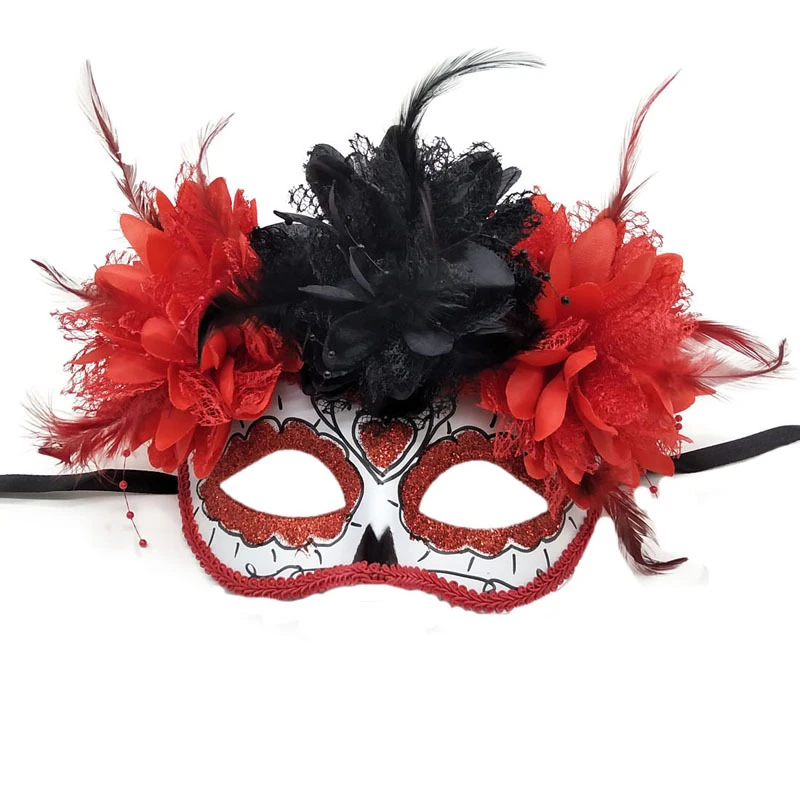 2022 Maska za Noć vještica, Karneval, Dan Mrtvih, Maskenbal, Cvjetni Maska s Cvijetom, Maska Duh, Cosplay, Ideju, Karnevalska Zabava