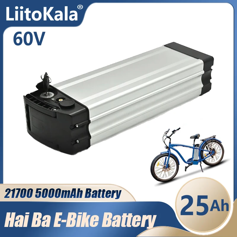 LiitoKala 60 25ah 21700 5000 mah 16S5P HaiBa električni bicikl baterija Električni Bicikl Baterija Za 1500 W Bafang Motor Električni Bicikl