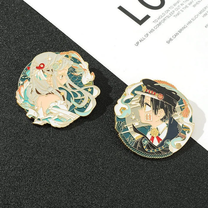 Anime u wc Hanako-kuna Яширо Nene Yuge Амане Cosplay Par Metalnih Ikona Gumb Medalju Broš Pin Suvenir Privjesak Poklon