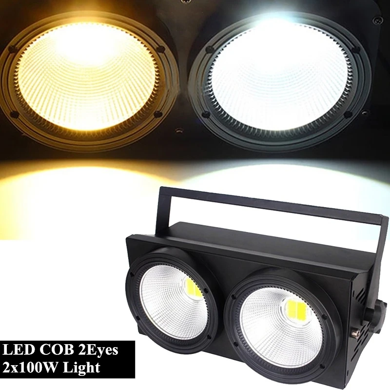 Novi 200 W 2 oči 2x100 W LED COB DMX Scenski Efekt Poklopac Svjetla Hladno i Toplo Bijelo Profesionalni Scenski Svjetlo DJ Disco