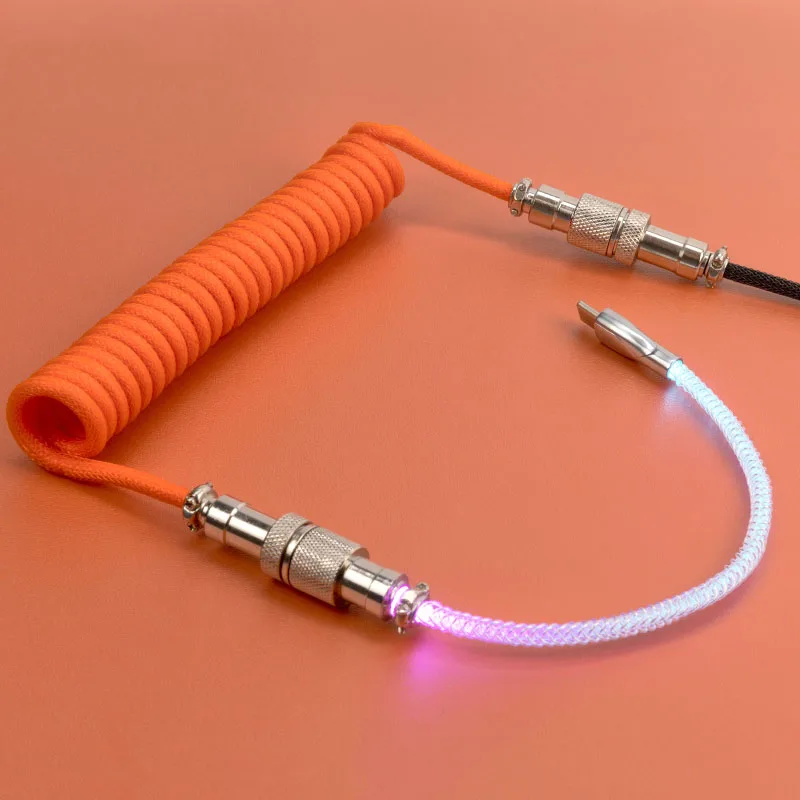 Tipkovnica Veliki ugljičnih vlakana Spiralni kabel za prijenos podataka, odgovarajuće Boje, Вставной Kabel, Trostupanjski Osvijetljena Bluetooth tipkovnica, usb Kabel za punjenje