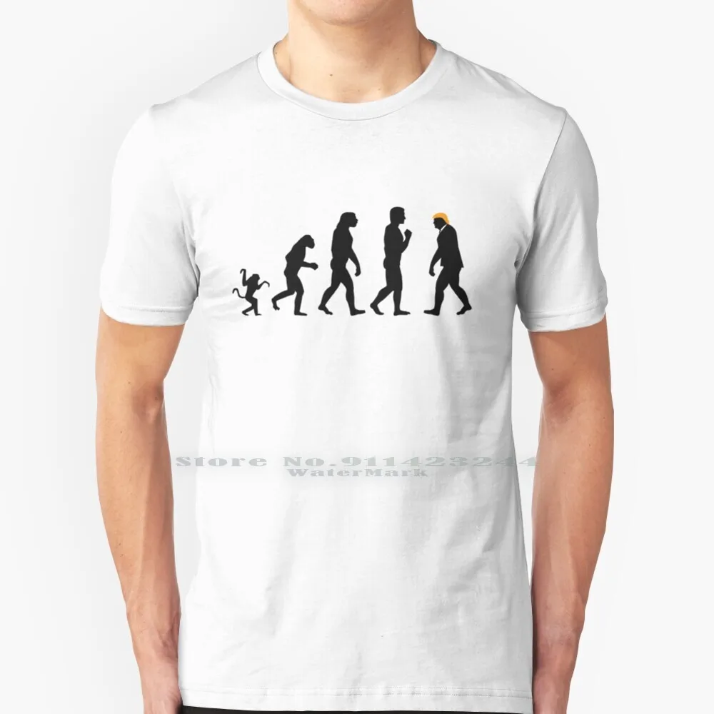T-shirt Trump Evolution Ii Pamuk 6XL Evolucija Donald Trump Идиократия Trump Ne Trump Amerika Predsjednik SAD Anti Trump