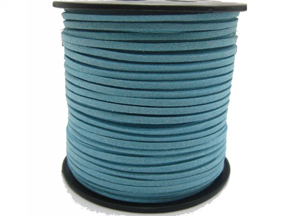 100 Metara Plave Umjetne Antilop Stana Kožni Kabel Čipke Kabel 3 mm