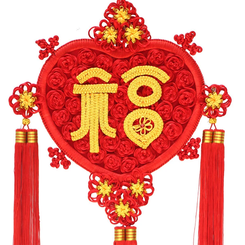 Crveni Kineski Čvor Kićanka Privjesak Novogodišnji Poklon za Sreću Kućni Naselje Novi Dom Ukrasne Kineskom Karakteristike