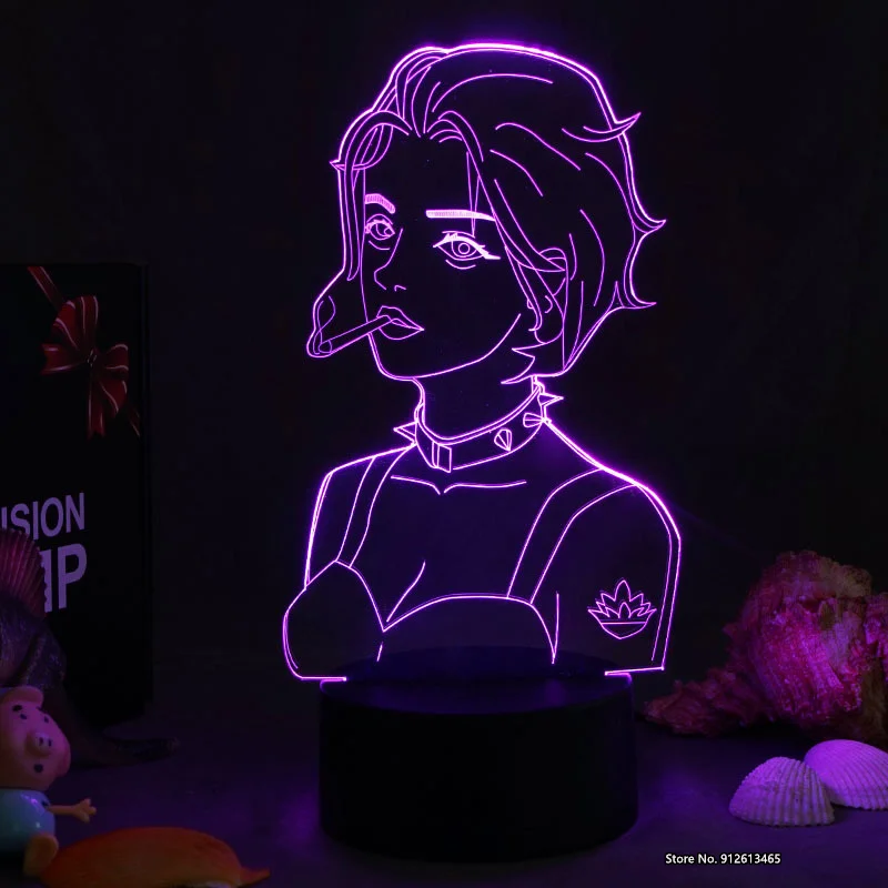 Animirani Lik NANA 3D Mali noćno svjetlo Akril Led Kreativni Dodatak Šareni Noćni Lampe Lampe za Poklon