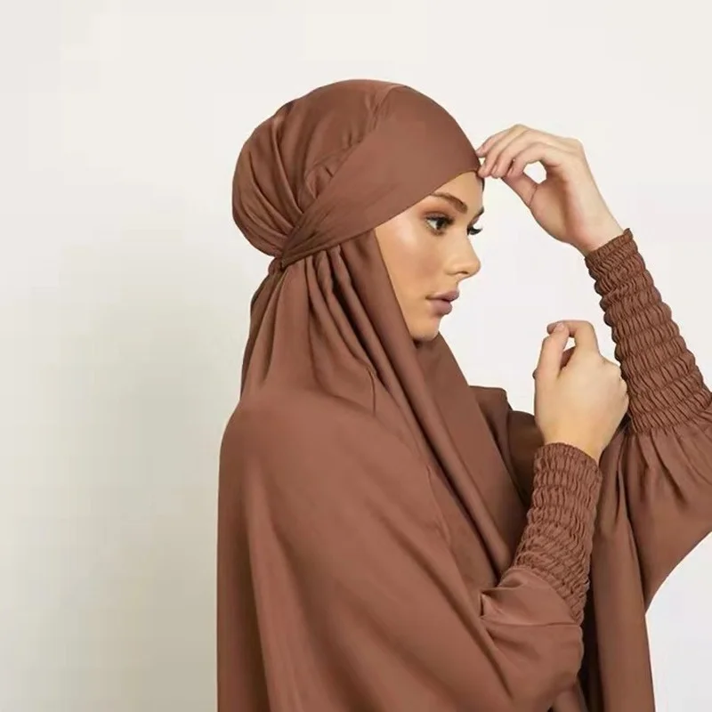 Muslimanska Moda Абайя Turska Islamska Odjeća za Žene, Novi Однотонный Dubai Haljinu, Odijelo, Haljina je od dva dijela Kaftan za Bogoslužja.