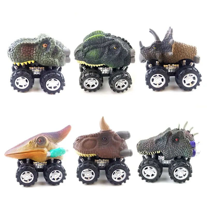 Dinosaur Vuče Natrag Automobil Dječje Igračke Za Dječake I Djevojčice Mini Crtani T-rex Utrke Građevinsko vozilo je Vozilo Igračke Za Djecu Igre