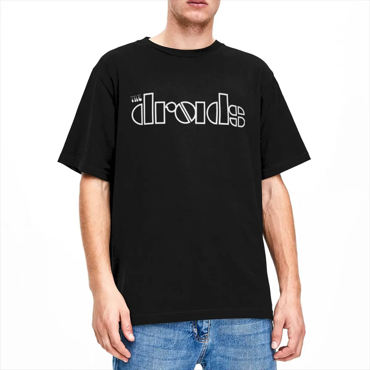 Smiješni Droida Vrata Mash-Up Majica Za Muškarce i Za Žene Crewneck 100% Pamučne Majice Kratkih Rukava Plus Veličine Odjeće