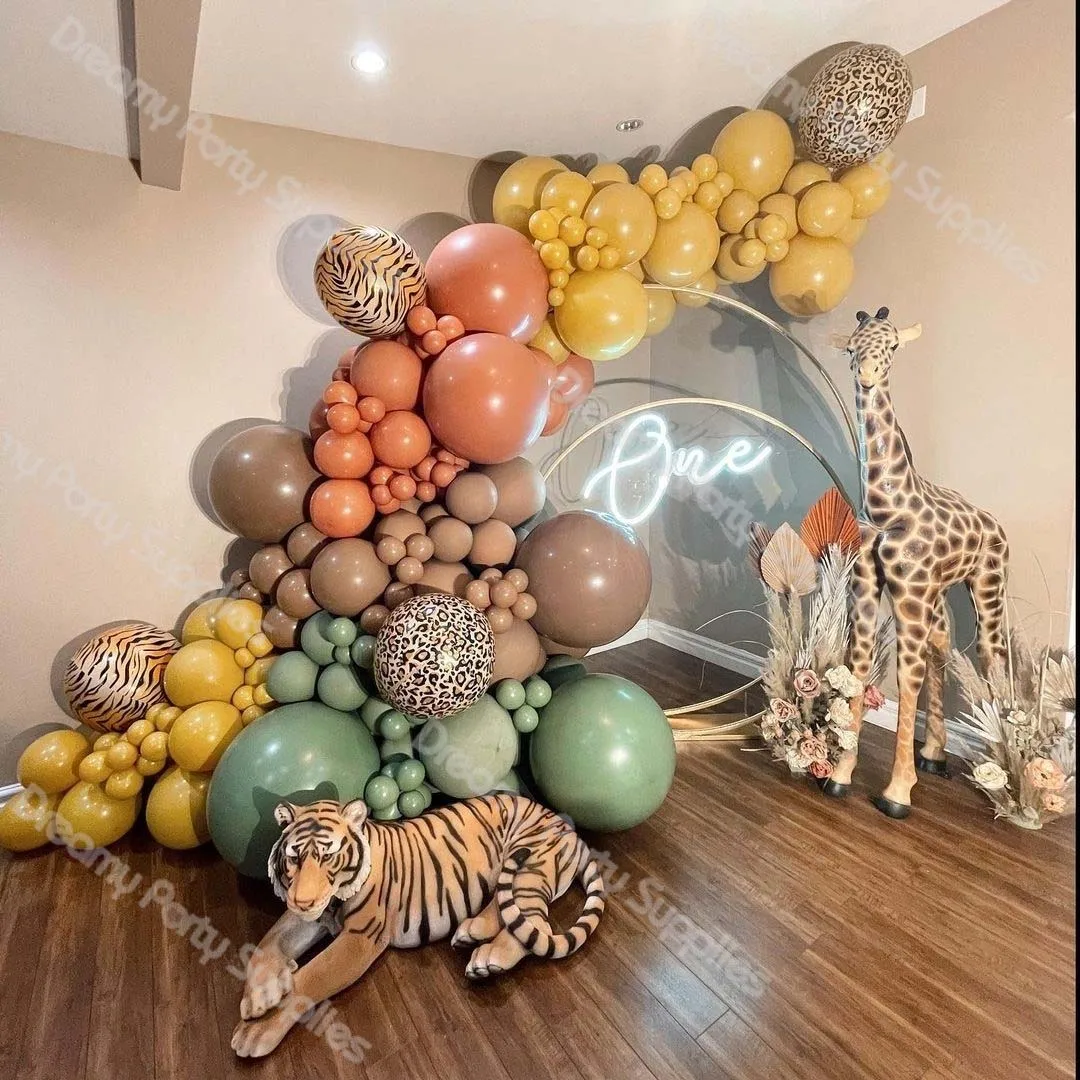145пк balon luk гирлянда s леопардовым tigar trake baloni za tuširanje rođendana djeteta, tematske neutralni ukras zurke 