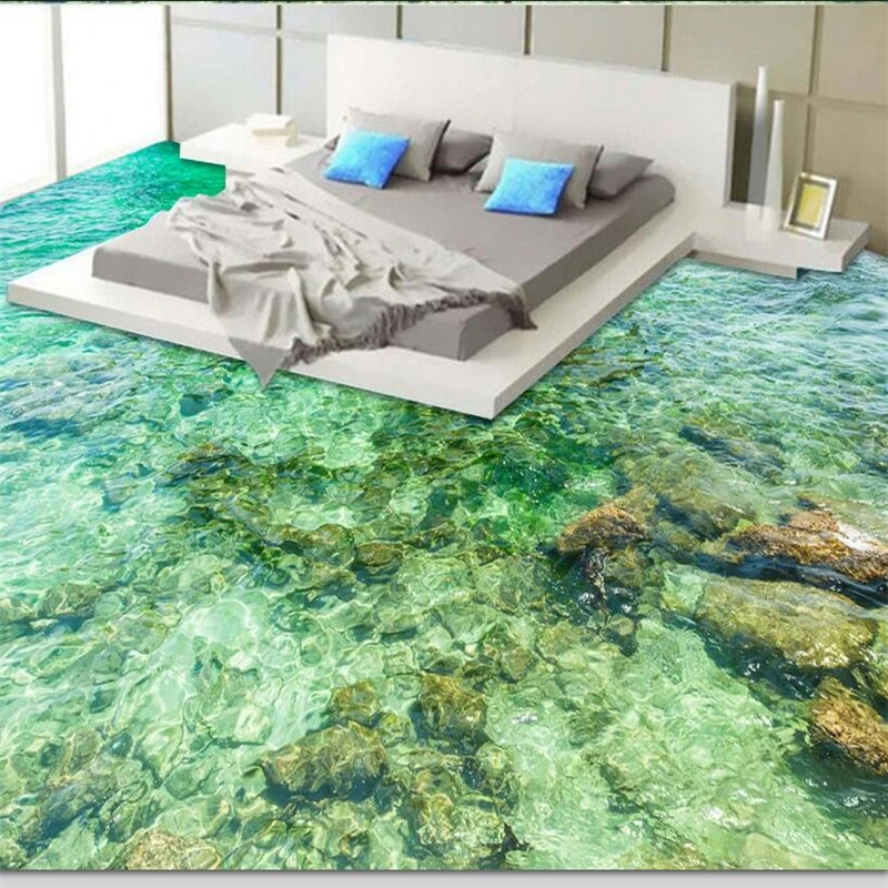 wellyu običaj palubu 3d desktop самоклеящийся palubu slikarstvo prekrasna morska voda žubori 3D dnevni boravak spavaća soba podne slikarstvo