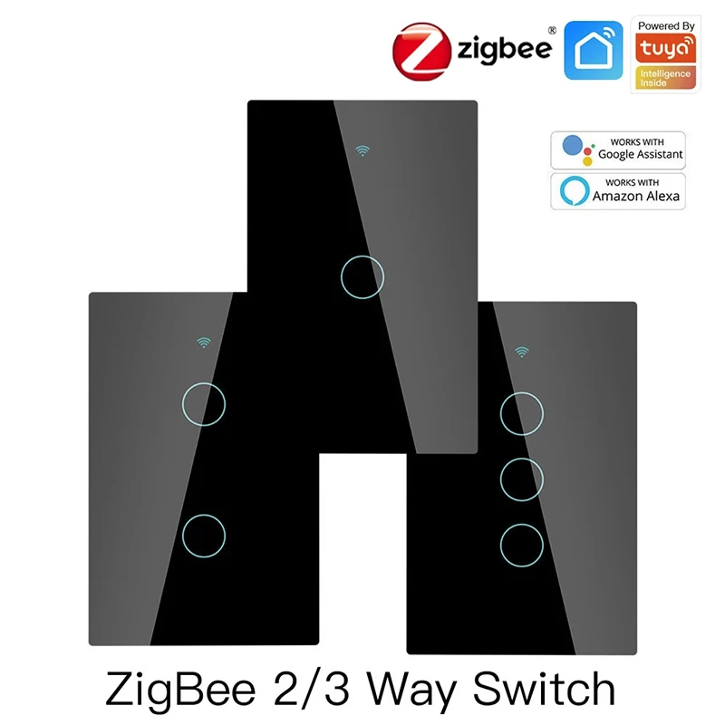 ZigBee Zidni touch pametan prekidač svjetla s нейтралью/bez neutralnom Bez kondenzatora Smart Life / Tuya Radi Alexa Potreban Google Hub