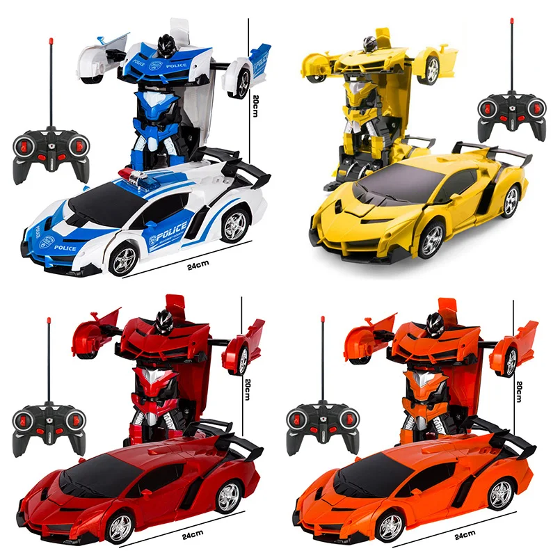 2 U 1 Električni Auto Radio Kontrolirani Transformacijskih Roboti Igračke Za Dječake Vanjski Daljinski Upravljač Sportski Naprezanje Automobil Roboti Model Igračke
