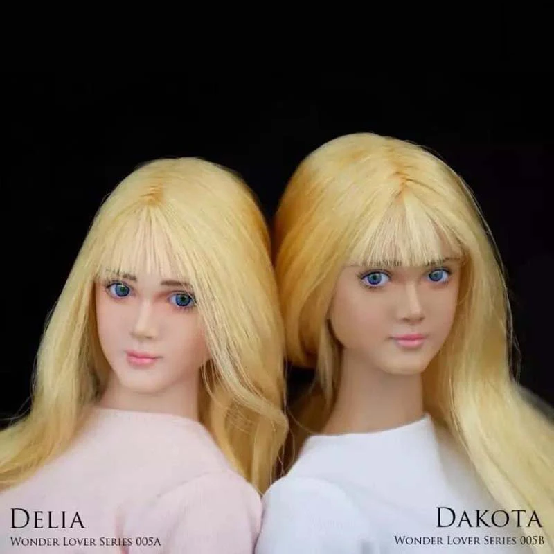 WLS005 Serija WONDERY Lover Pale/Štavljena Koža 1/6 Skala Loli Delia Oblikuje Žensku Glavu s Pokretnim Očima Model za 12 
