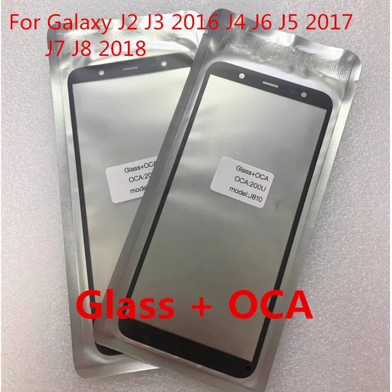 Stakla Prednji Zaslon Osjetljiv na dodir + OSA za Samsung Galaxy J2 Core J3 2016 J4 J6 Plus J5 2017 J7 Pro J8 2018 Prime Nxt rezervni Dijelovi za Popravak