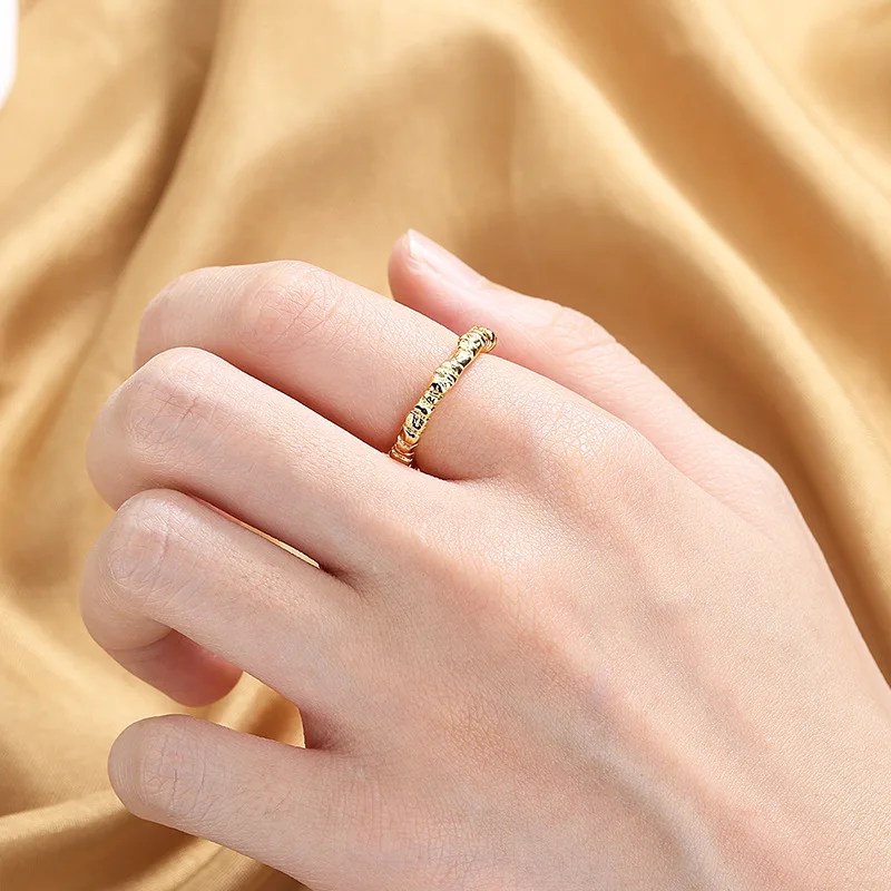 S925 Srebra Zlato Lava Nepravilnog Otvoreni Prsten Za Žene Moda Šarm Poklon Nakit