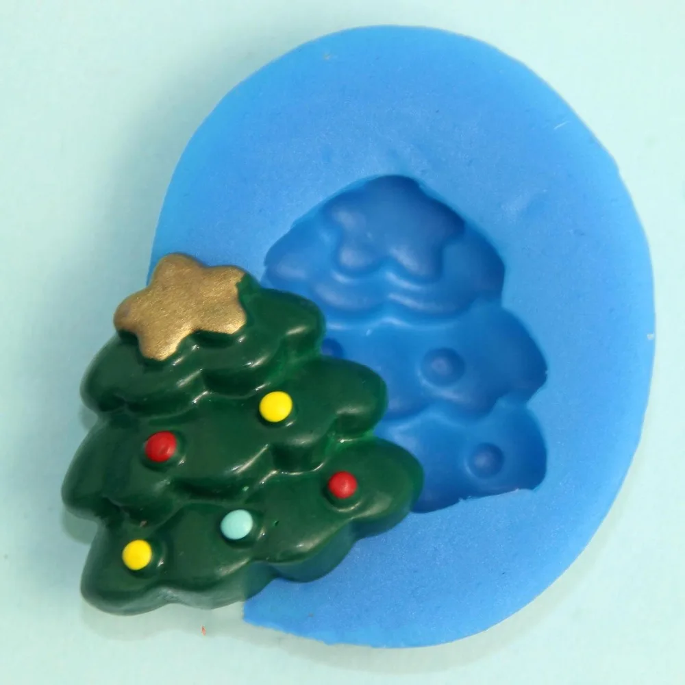 Božićno Drvce U Obliku Silikonske Forme ukrasite Kolač čokolada gluposti keks alati za 3D Silikonska Forma Gumpaste Čokolade Čokolade Oblik