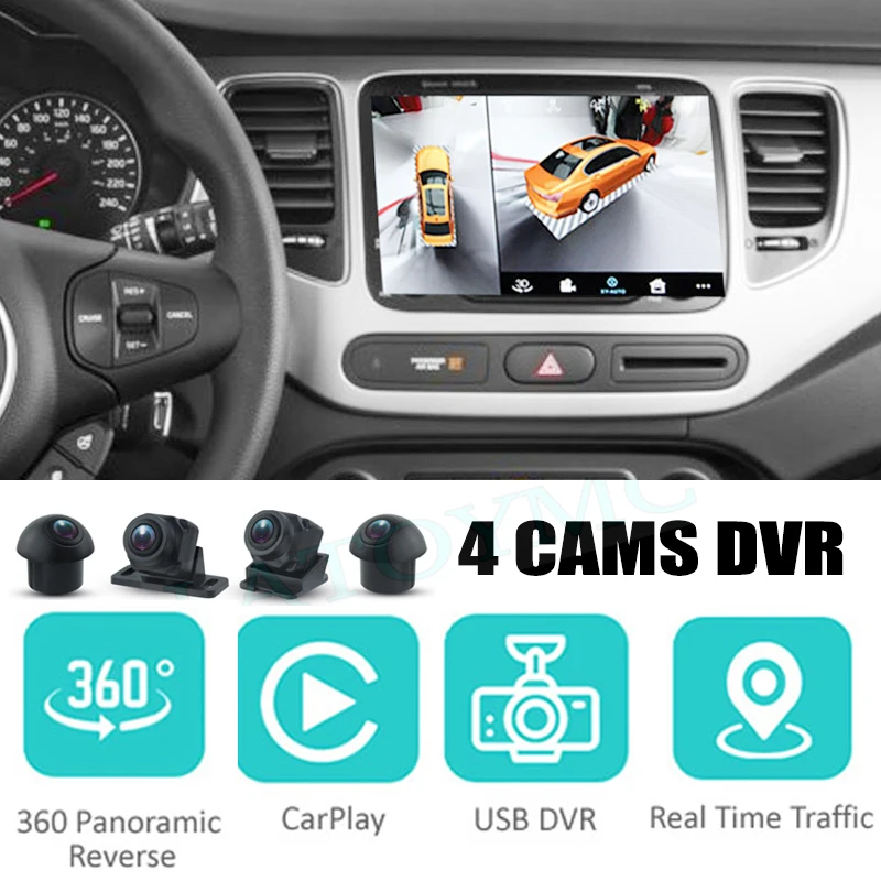 Auto Media Audio Radio Navigaciju Navigacijski player Ugrađen CarPlay 360 BirdView Za KIA Rondo Carens RP 2013 ~ 2019