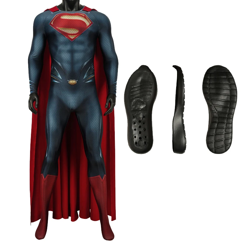 Halloween Karneval Superheroj Kal El Cosplay Ispis Kombinezon Clark Kent Kostim Junaka Body s Potplatom