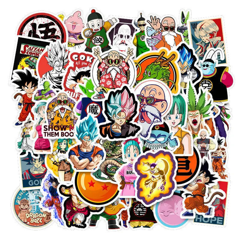 50 Dragon Ball Anime Crtani film Naljepnice Ukrasiti Prtljage Kofer Skateboard Laptop Uredske Računalne Grafiti DIY Naljepnice