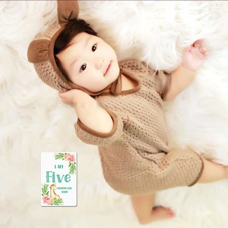 D7YD 12 lisnatog razglednica Baby Boy Moment - odličan poklon za dječje duše ili nove roditelje, za snimanje prekretnice svakog novorođenčeta