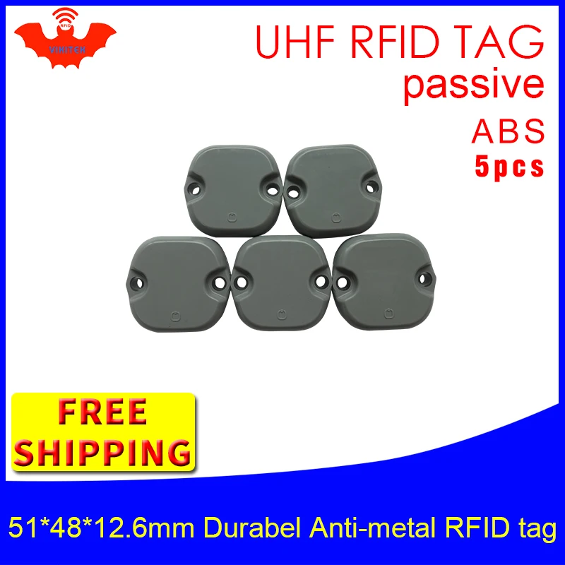 UHF RFID metalni tag 915 m 868 m Impinj M4QT 5 kom. besplatna dostava 51*48*12.5 mm Police za robu čvrste ABS pametne kartice pasivne RFID oznake